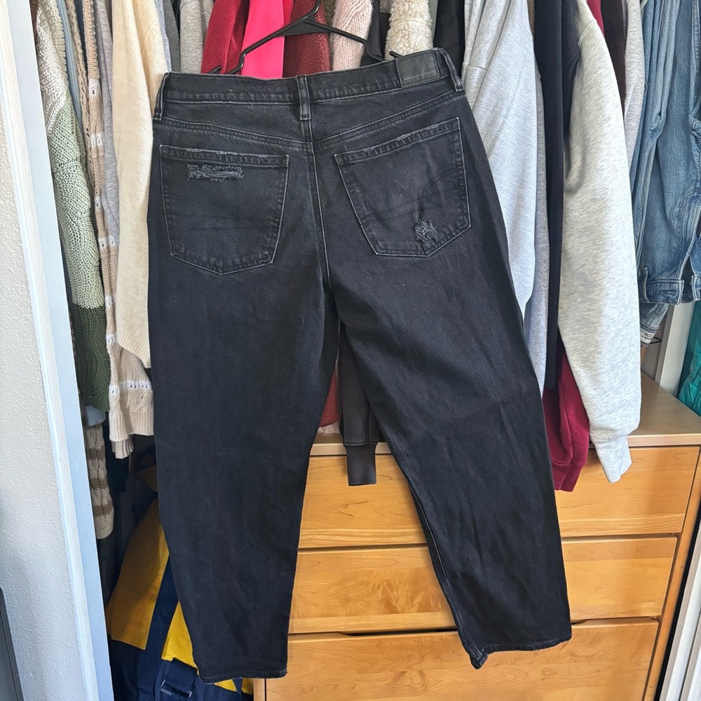 American Eagle Outfitters Black Straight Leg Jeans women
